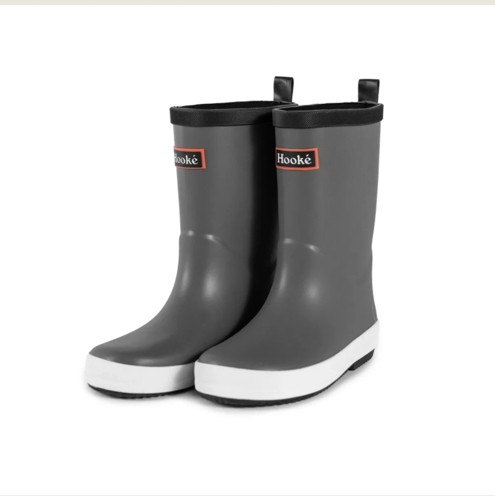 Kids Gray Rain & Snow Boots